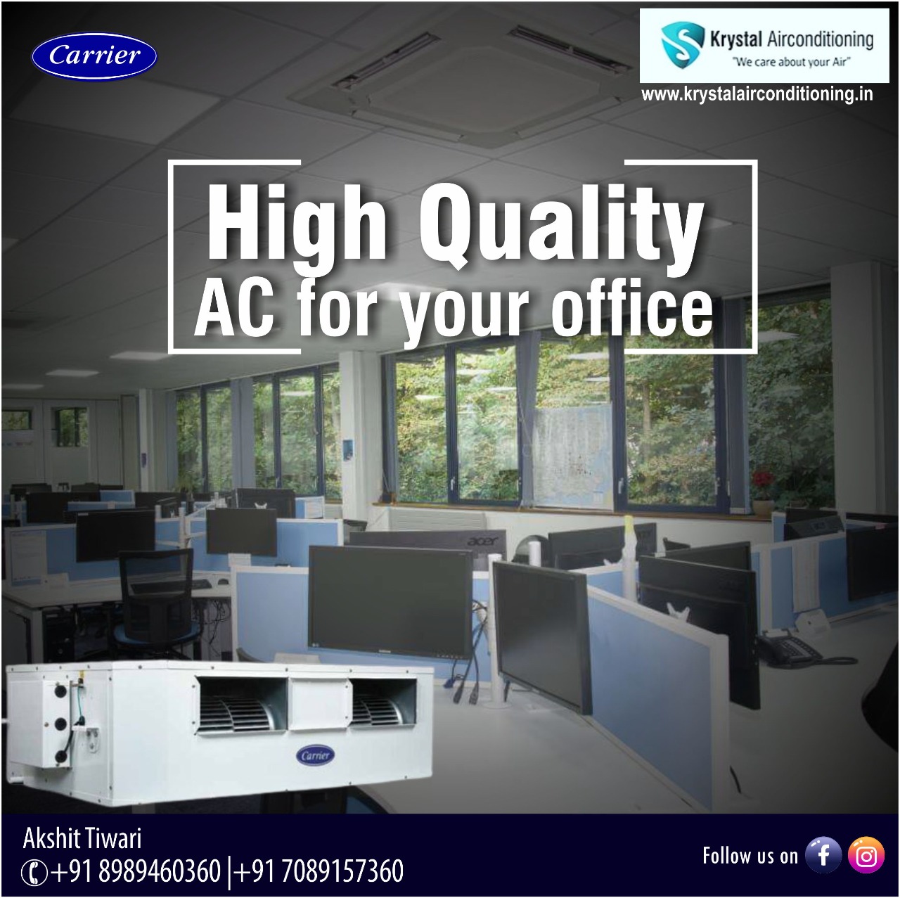 Carrier AC Conditioning Systems For Office in Indore